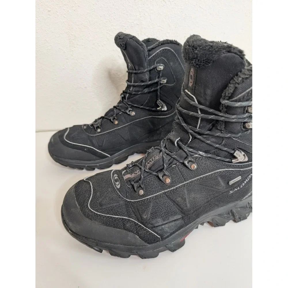 Salomon Nytro GTX Mens Hiking Boots Black Size 8.5 Gore-Tex Contagrip Climatherm